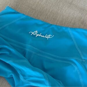 EUC Blue Alphalete Pulse Kinetic Leggings Size Medium M